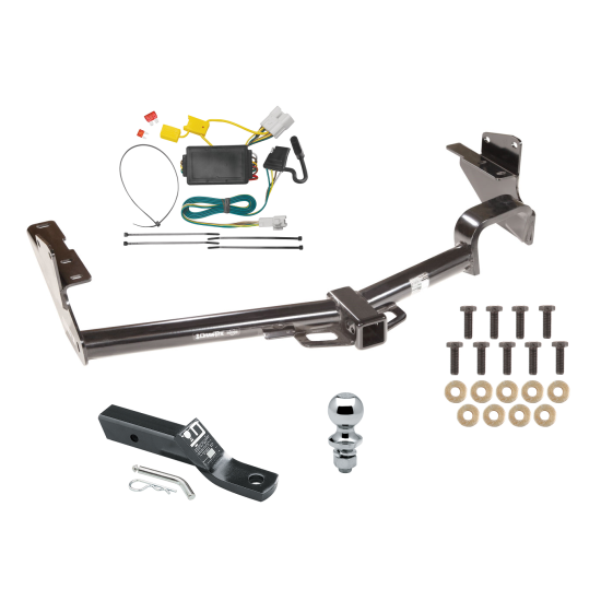 Trailer Tow Hitch For 08-13 Toyota Highlander Complete Package w/ Wiring and 1-7/8" Ball