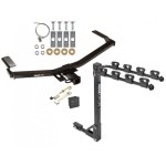 Trailer Tow Hitch w/ 4 Bike Rack For 11-14 Ford Edge Sport 4 Bike Rack tilt away adult or child arms fold down carrier w/ Lock and Cover