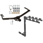 Trailer Tow Hitch w/ 4 Bike Rack For 11-14 Ford Edge Sport tilt away adult or child arms fold down carrier