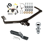 Trailer Tow Hitch For 11-14 Ford Edge Sport Complete Package w/ Wiring and 1-7/8" Ball