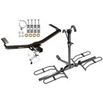 Trailer Tow Hitch For 11-14 Ford Edge Sport Platform Style 2 Bike Rack w/ Anti Rattle Hitch Lock