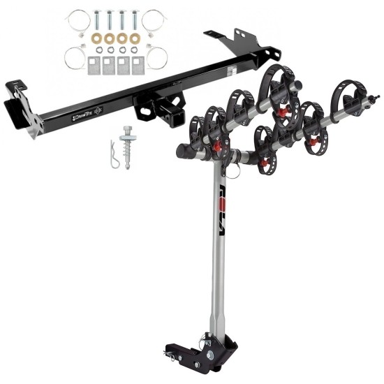 Trailer Tow Hitch For 08-14 Toyota Hilux w/ 4 Bike Carrier Rack