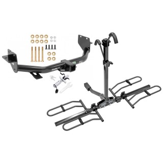 Trailer Tow Hitch For 13-18 Hyundai Santa Fe 6/7 Passenger 2019 XL ONLY Platform Style 2 Bike Rack w/ Anti Rattle Hitch Lock