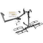 Trailer Tow Hitch For 09-17 Infiniti FX35 FX50 QX70 FX37 Platform Style 2 Bike Rack w/ Anti Rattle Hitch Lock