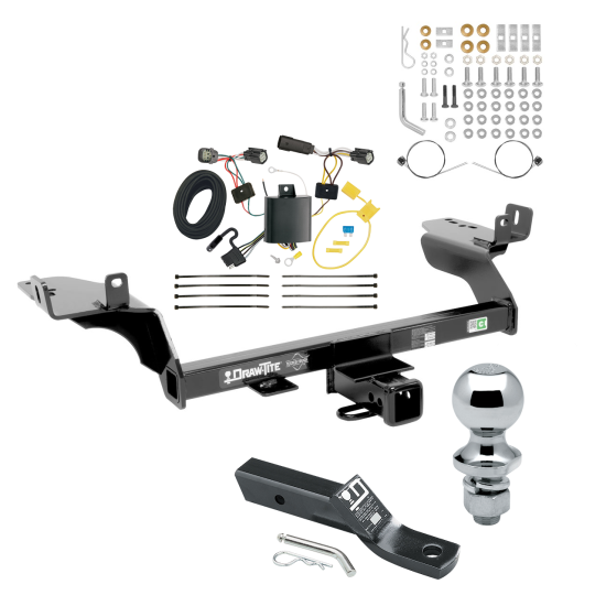 Trailer Tow Hitch For 17-18 Ford Escape Complete Package w/ Wiring and 1-7/8" Ball