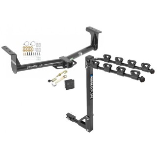 Trailer Tow Hitch w/ 4 Bike Rack For 13-16 Ford Ranger tilt away adult or child arms fold down carrier w/ Lock and Cover