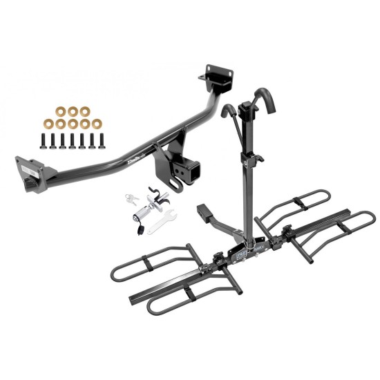 Trailer Tow Hitch For 16-21 Hyundai Tucson Platform Style 2 Bike Rack w/ Anti Rattle Hitch Lock