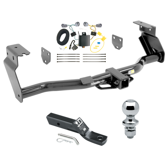 Trailer Tow Hitch For 14-18 Jeep Cherokee Trailhawk Complete Package w/ Wiring and 1-7/8" Ball