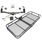 Trailer Tow Hitch For 14-18 Jeep Cherokee Trailhawk Basket Cargo Carrier Platform Hitch Lock and Cover 