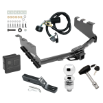 Trailer Tow Hitch For 14-19 Chevy Silverado GMC Sierra 1500 LD Deluxe Package Wiring 2" Ball and Lock