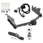 Trailer Tow Hitch For 14-19 Chevy Silverado GMC Sierra 1500 LD Complete Package w/ Wiring and 2" Ball