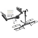 Trailer Tow Hitch For 14-19 Chevy Silerado GMC Sierra 1500 Platform Style 2 Bike Rack w/ Anti Rattle Hitch Lock