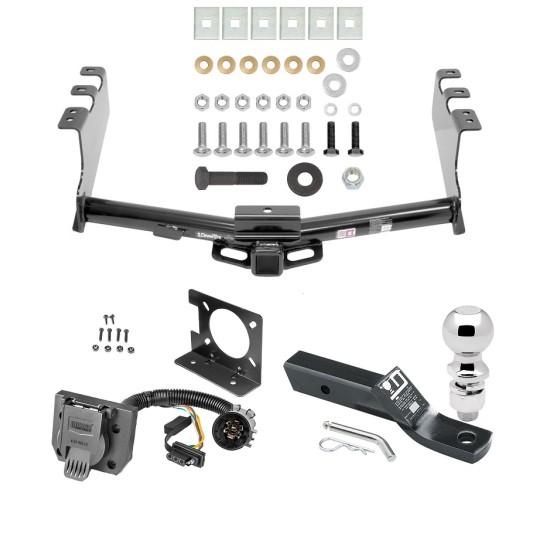 Trailer Hitch Package w/ Wiring For 14-18 Chevy Silverado GMC Sierra 2019 Legacy and Limited w/ 2-5/16" Ball 2" Drop Mount Pin Blade RV Class 4 Round Tube