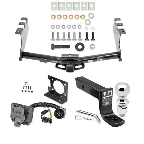 Trailer Hitch Package w/ Wiring For 14-18 Chevy Silverado GMC Sierra 2019 Legacy and Limited w/ 2-5/16" Ball 4" Drop Mount Pin Blade RV Class 4 Round Tube