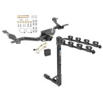 Trailer Tow Hitch w/ 4 Bike Rack For 14-24 RAM ProMaster 1500 2500 3500 w/o Extended Body tilt away adult or child arms fold down carrier w/ Lock and Cover