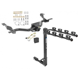 Trailer Tow Hitch w/ 4 Bike Rack For 14-24 RAM ProMaster 1500 2500 3500 w/o Extended Body tilt away adult or child arms fold down carrier w/ Lock and Cover