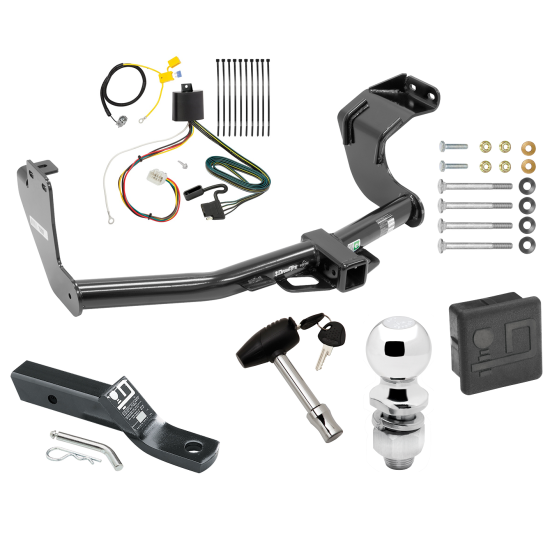 Trailer Tow Hitch For 16-18 Mitsubishi Outlander Except Sport or PHEV Deluxe Package Wiring 2" Ball and Lock