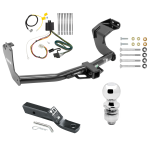 Trailer Tow Hitch For 16-18 Mitsubishi Outlander Except Sport or PHEV Complete Package w/ Wiring and 2" Ball