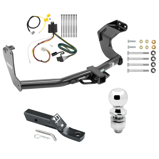 Trailer Tow Hitch For 16-18 Mitsubishi Outlander Except Sport or PHEV Complete Package w/ Wiring and 2" Ball