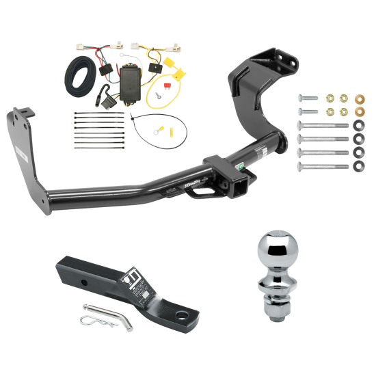 Trailer Tow Hitch For 14-21 Mitsubishi Outlander Except Sport or PHEV Complete Package w/ Wiring and 1-7/8" Ball