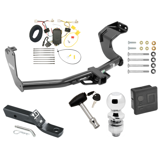 Trailer Tow Hitch For 14-21 Mitsubishi Outlander Except Sport or PHEV Deluxe Package Wiring 2" Ball and Lock