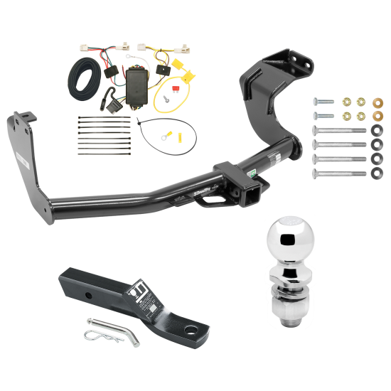 Trailer Tow Hitch For 14-21 Mitsubishi Outlander Except Sport or PHEV Complete Package w/ Wiring and 2" Ball