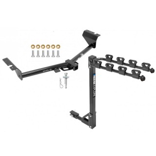 Trailer Tow Hitch w/ 4 Bike Rack For 15-21 KIA Sedona tilt away adult or child arms fold down carrier