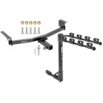 Trailer Tow Hitch w/ 4 Bike Rack For 08-20 Nissan Rogue tilt away adult or child arms fold down carrier