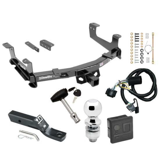 Trailer Tow Hitch For 15-19 Chevy Silverado GMC Sierra 2500HD 3500HD Deluxe Package Wiring 2" Ball and Lock