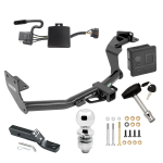 Trailer Tow Hitch For 19-20 Hyundai Santa Fe New Body Style Deluxe Package Wiring 2" Ball and Lock