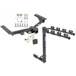 Trailer Tow Hitch w/ 4 Bike Rack For 15-23 Ford Transit 150 250 350 tilt away adult or child arms fold down carrier w/ Lock and Cover