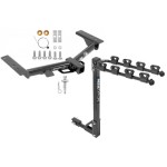 Trailer Tow Hitch w/ 4 Bike Rack For 15-23 Ford Transit 150 250 350 tilt away adult or child arms fold down carrier