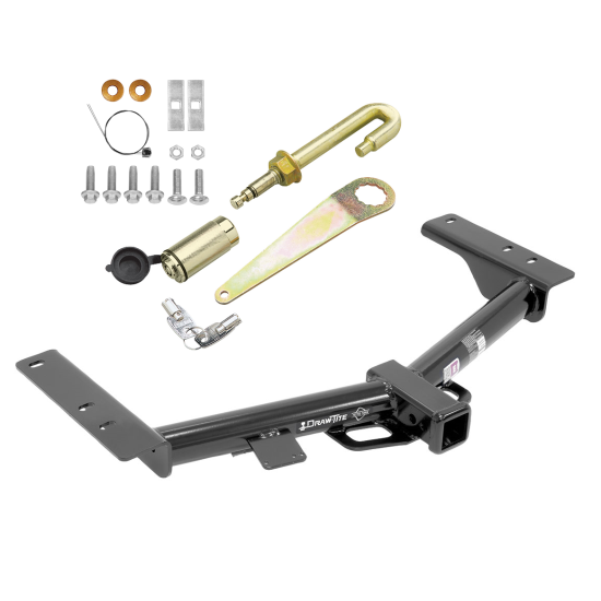 Trailer Tow Hitch For 15-23 Ford Transit 150 250 350 Class 3 2" Towing Receiver w/ J-Pin Anti-Rattle Lock