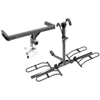 Trailer Tow Hitch For 11-17 Audi Q5 14-17 SQ5 15-23 Porshe Macan Platform Style 2 Bike Rack w/ Anti Rattle Hitch Lock