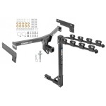 Trailer Tow Hitch w/ 4 Bike Rack For 15-19 Lincoln MKC tilt away adult or child arms fold down carrier