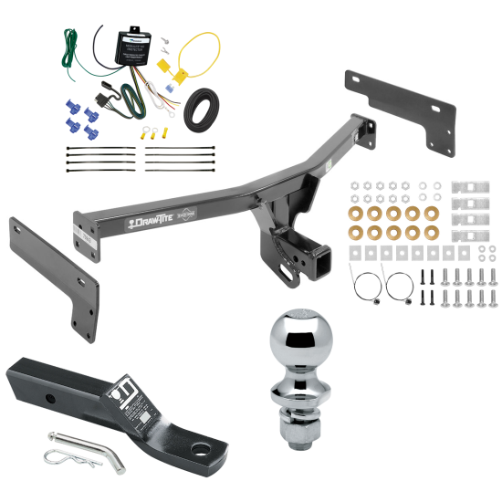 Trailer Tow Hitch For 18-19 Lincoln MKC Complete Package w/ Wiring and 1-7/8" Ball