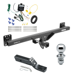 Trailer Tow Hitch For 07-16 Audi Q7 11-18 Porsche Cayenne Complete Package w/ Wiring and 1-7/8" Ball