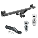 Trailer Tow Hitch For 11-17 VW Touareg 11-18 Porshe Cayenne 07-16 Audi Q7 Receiver w/ 1-7/8" and 2" Ball