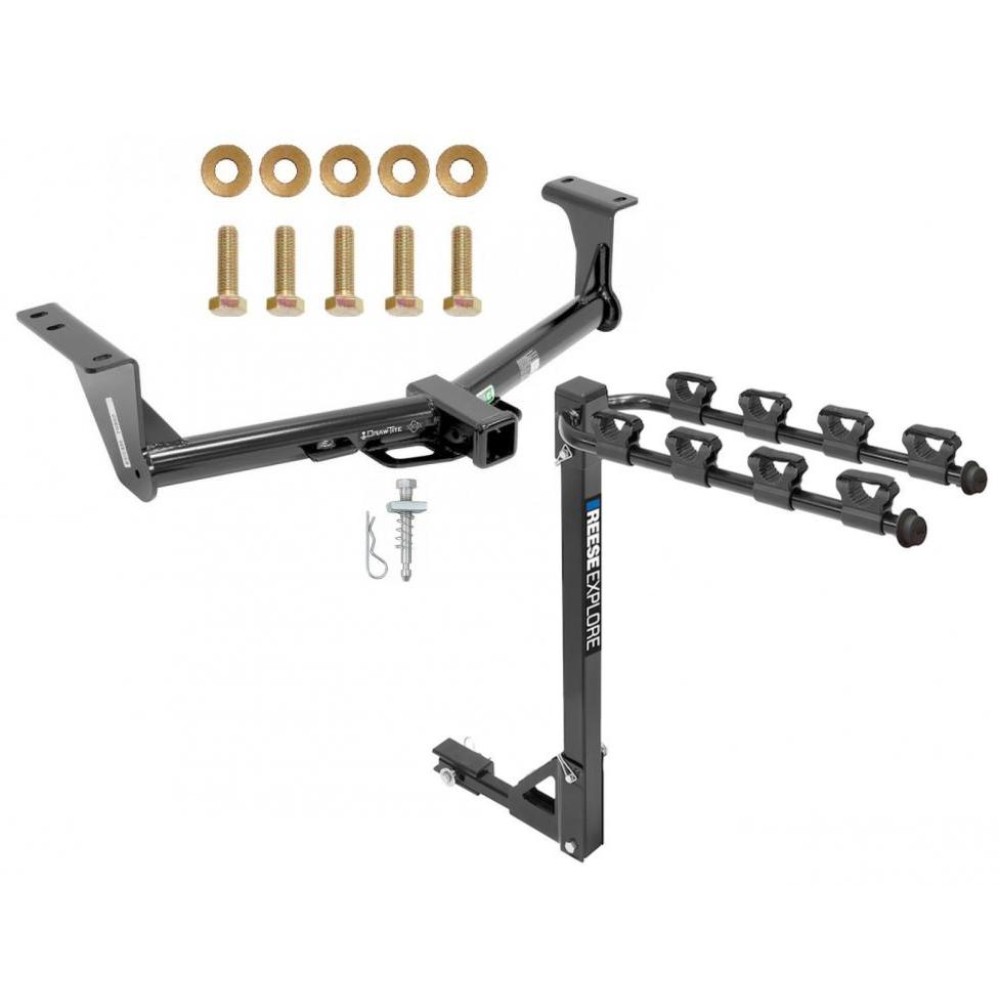 Trailer Tow Hitch w/ 4 Bike Rack For 15-21 Nissan Murano ...