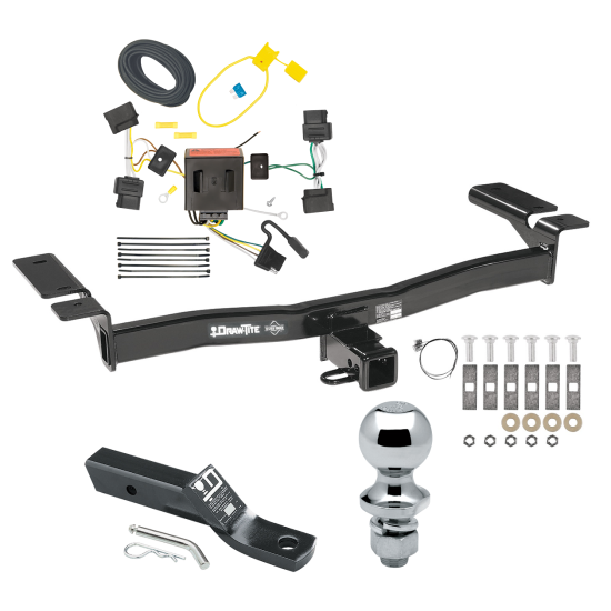 Trailer Tow Hitch For 07-10 Lincoln MKX Ford Edge Except Sport Complete Package w/ Wiring and 1-7/8" Ball