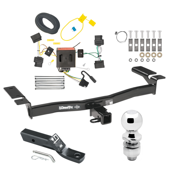 Trailer Tow Hitch For 07-10 Lincoln MKX Ford Edge Except Sport Complete Package w/ Wiring and 2" Ball