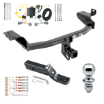 Trailer Tow Hitch For 19-23 Jeep Cherokee Complete Package w/ Wiring and 1-7/8" Ball