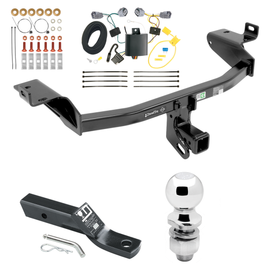 Trailer Tow Hitch For 14-18 Jeep Cherokee Complete Package w/ Wiring and 2" Ball