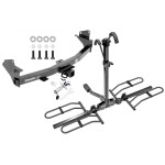 Trailer Tow Hitch For 15-22 Chevy Colorado GMC Canyon Platform Style 2 Bike Rack w/ Anti Rattle Hitch Lock