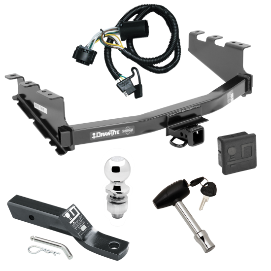 Trailer Tow Hitch For 14-18 Chevy Silverado GMC Sierra 2019 Old Body Deluxe Package Wiring 2" Ball and Lock