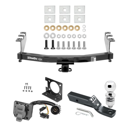 Trailer Hitch Package w/ Wiring For 14-18 Chevy Silverado GMC Sierra 2019 Legacy and Limited w/ 2" Ball 2" Drop Mount 7-Way Pin Blade RV Class 4