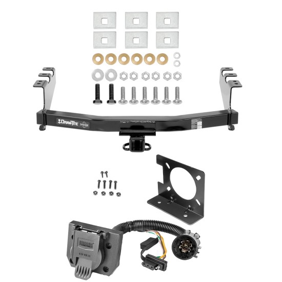 Class 4 Trailer Hitch w/ Wiring Kit For 14-18 Chevy Silverado GMC Sierra 2019 Legacy and Limited 7-Way Pin Blade RV 4-Flat Plug Harness Light w/ Bracket