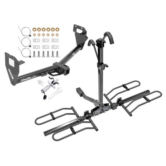 Trailer Tow Hitch For 15-23 Jeep Renegade Platform Style 2 Bike Rack w/ Anti Rattle Hitch Lock