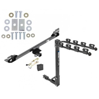 Trailer Tow Hitch w/ 4 Bike Rack For 11-17 Honda Odyssey tilt away adult or child arms fold down carrier w/ Lock and Cover