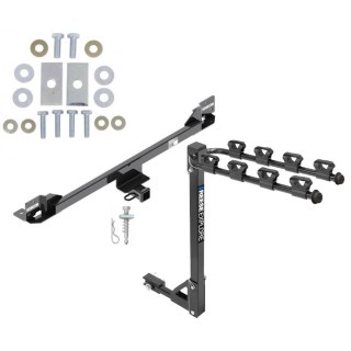 Trailer Tow Hitch w/ 4 Bike Rack For 11-17 Honda Odyssey tilt away adult or child arms fold down carrier